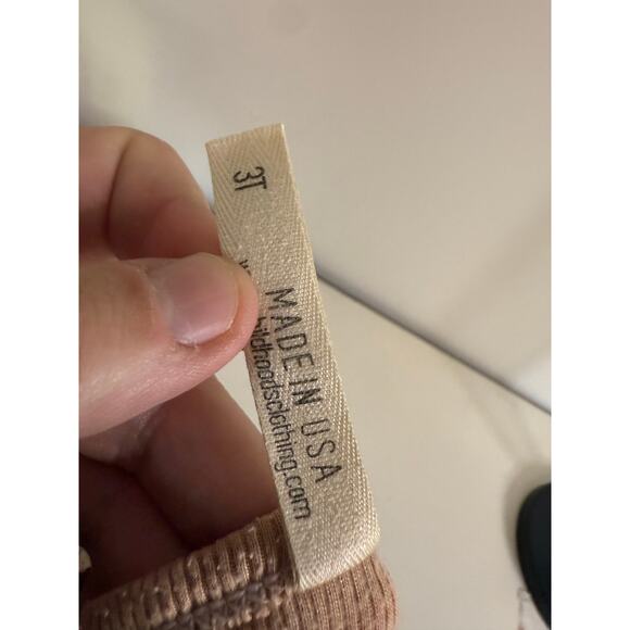 Kids Childhoods Beige Modal Ribbed Knit Pajama Set 3T - Picture 3 of 7